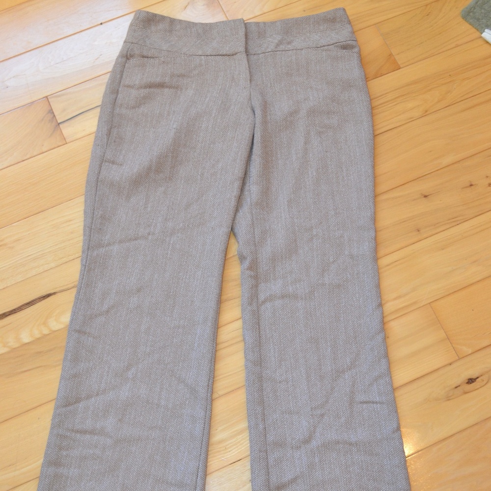 tan herringbone tweed pants express editor sz 2